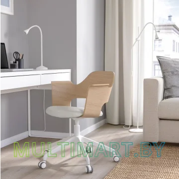 Кресло Ikea Фьеллбергет 704.877.62 (гуннаред бежевый/белый) картинка 5